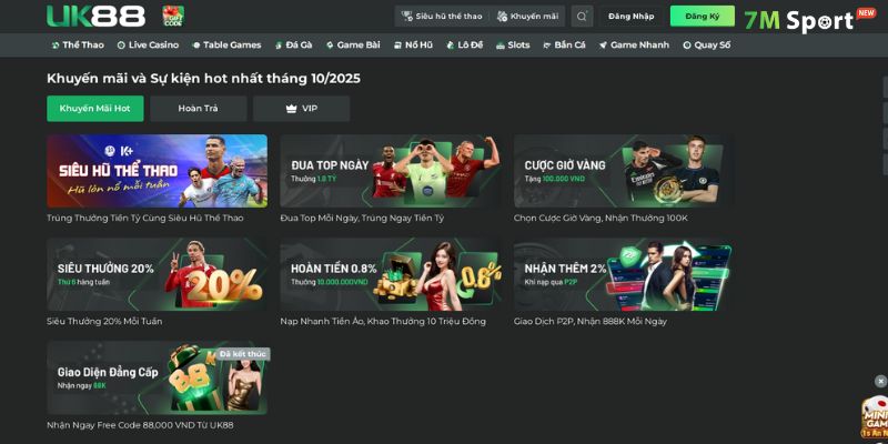 Tổng hợp khuyến mãi cơ bản tại UK88